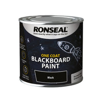 Ronseal One Coat Blackboard Paint - Black - 250ml