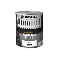 Ronseal Stays White Radiator Paint - White - 750ml and 250ml