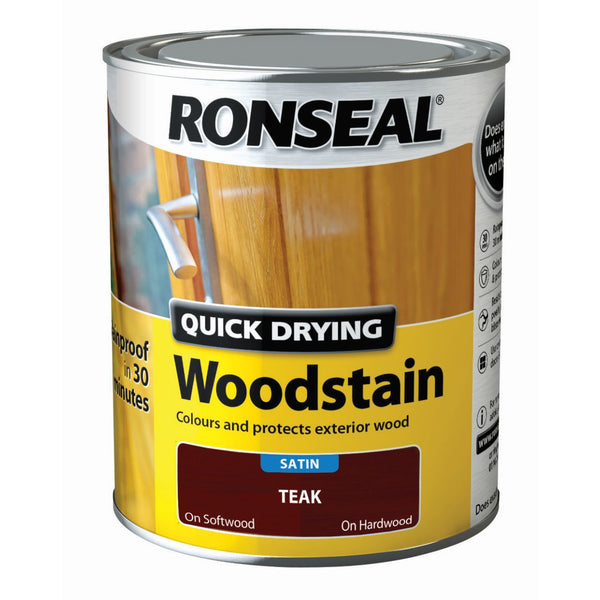 Ronseal Quick Drying Exterior Woodstain  - All Colours Finishes and Sizes