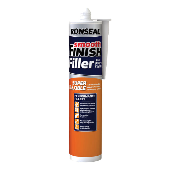 Ronseal Super Flexible Interior Filler - Ready Mixed - White - Tube or Cartridge