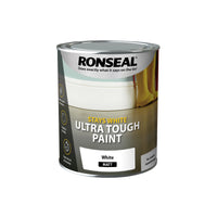 Ronseal Stays White Ultra Tough Paint - Brilliant White - All Sizes Available