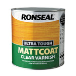 Ronseal Ultra Tough Wood Varnish - Clear - Hardglaze Mattcoat or Satincoat