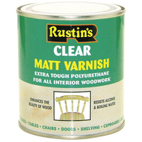 Rustins Polyurethane Clear Varnish Gloss / Matt / Satin ALL SIZES AVAILABLE