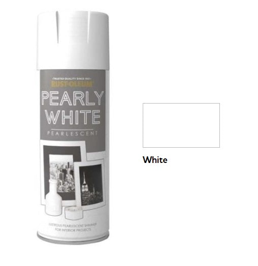 Rust-Oleum Pearlescent Spray Aerosol Paint - 400ml - Pearly White