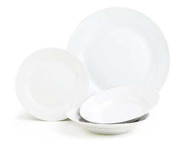 Sabichi 12 Piece Day To Day Dining Set - Porcelain - White