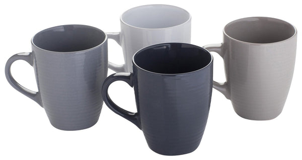 Sabichi 4 Piece Value Textured Mug Set - Four Different Shades