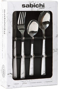 Sabichi Marble 16 Piece Cutlery Set - Stainless Steel