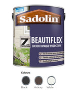 Sadolin Beautiflex Solvent Opaque Woodstain - All Colours - All Sizes