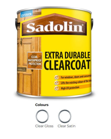 Sadolin Extra Durable Clear Coat - Satin or Gloss - All Sizes