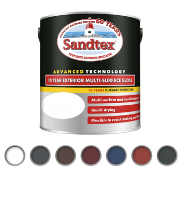 Sandtex 10 Year Exterior Multi Surface Gloss - All Colours - All Sizes