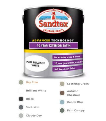 Sandtex 10 Year Exterior Satin - All Colours - All Sizes