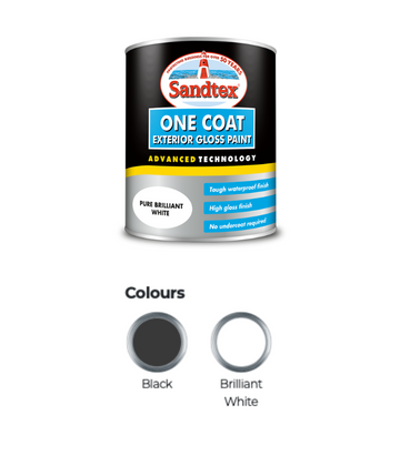 Sandtex One Coat Exterior Gloss - All Colours - All Sizes