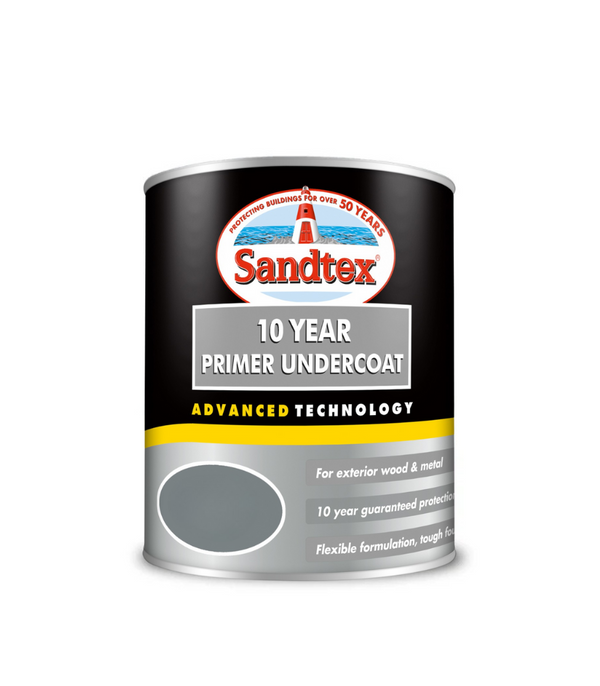 Sandtex 10 Year Exterior Primer Undercoat - White or Dark Grey - 750ml