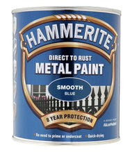 Hammerite - Smooth Direct To Rust Metal Paint - All Colours - All Sizes