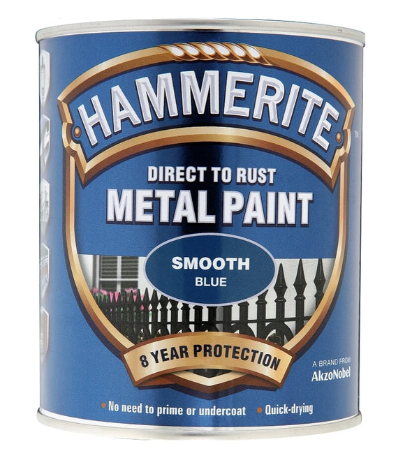 Hammerite - Smooth Direct To Rust Metal Paint - All Colours - All Sizes