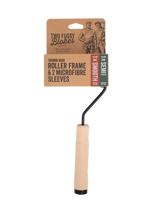 Two Fussy Blokes Wooden Handle Roller Frame and Sleeve Set - 4" (100mm)