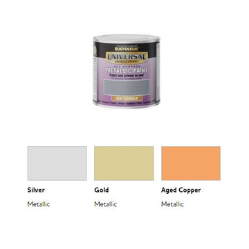 Rust-Oleum Universal All Surface Brush on Metallic Paint - All Colours - 250ml