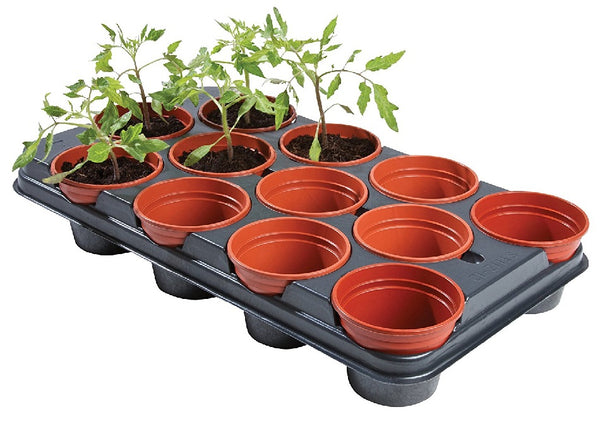 Garland Professional Growing Potting Tray with 12 Plant Pots (11cm)