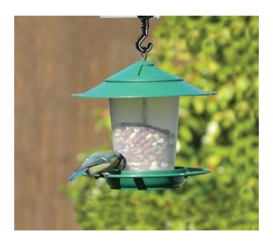 Garland Hanging Garden Lantern Bird Seed & Nut Feeder - Green