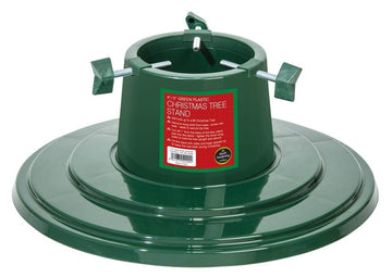 Garland 4 inch / 5 inch Plastic Christmas Tree Stand - Red or Green