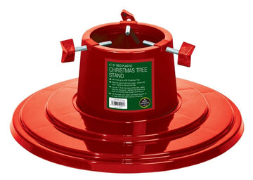 Garland 4 inch / 5 inch Plastic Christmas Tree Stand - Red or Green