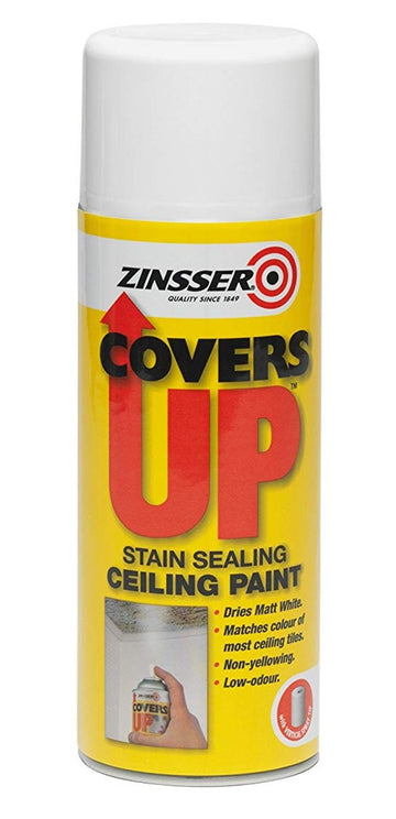 Zinsser Covers Up - Stain Sealing Ceiling Paint - Aerosol 400ml